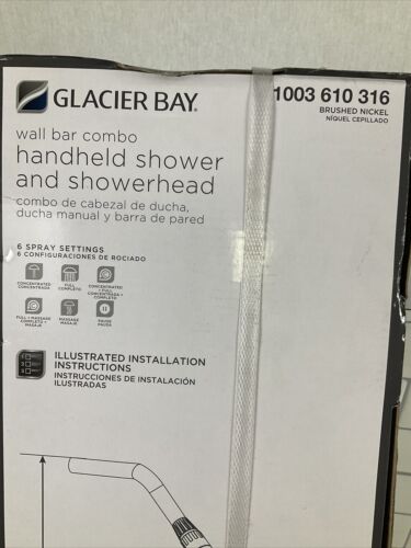 6-Spray Wall Bar Combo Showerhead with 6-Spray in Brushed Nickel (6922730045623)